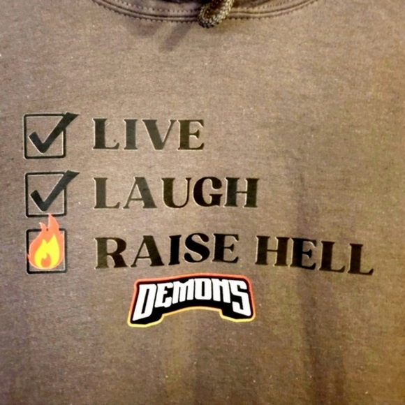 'Live Laugh Raise Hell' Graphic Hoodie - Picture 3 of 7